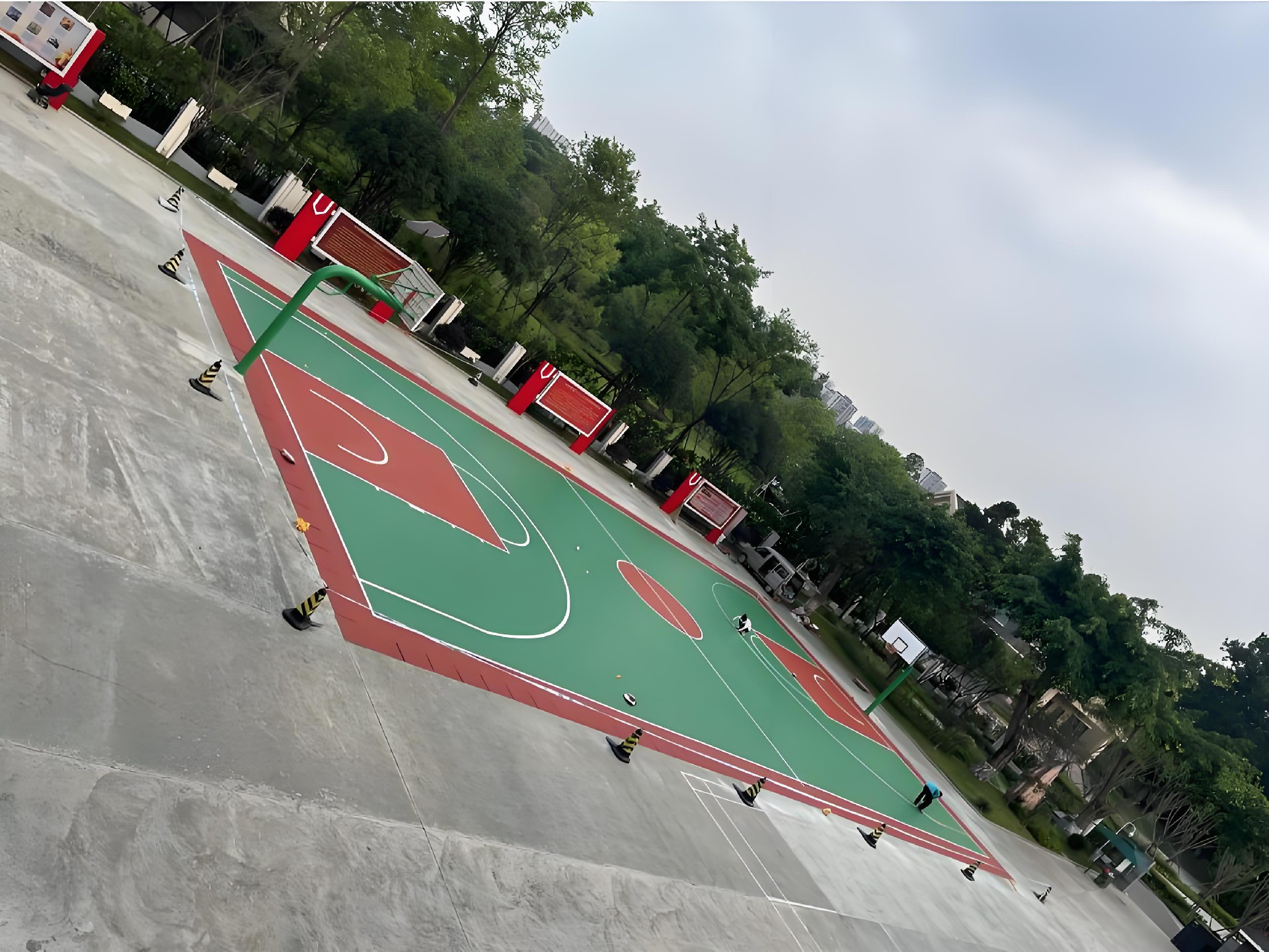 篮球场硅PU材料