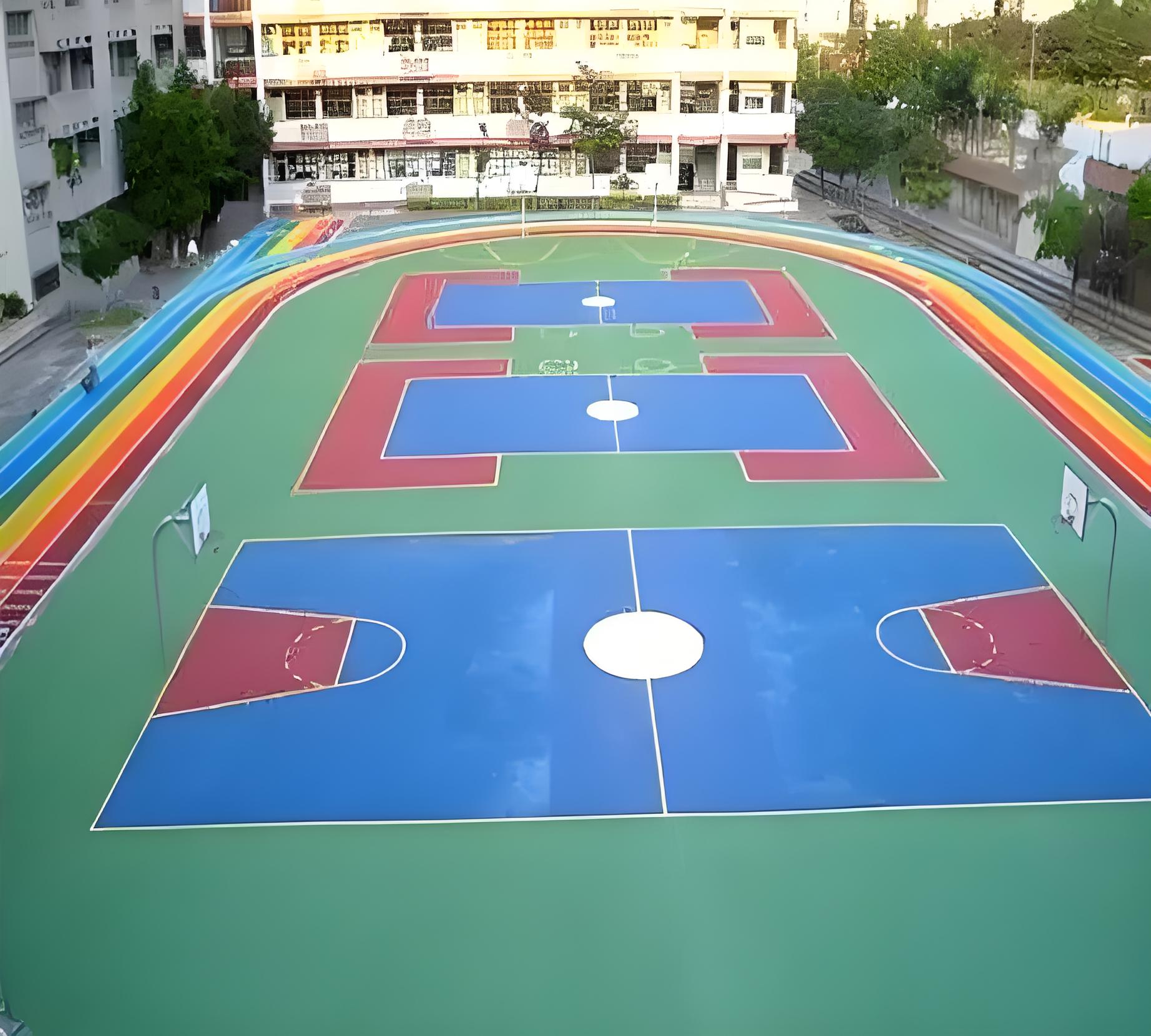 复合型硅PU塑胶篮球场
